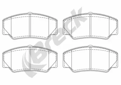 Комплект тормозных колодок, дисковый тормоз BRECK купить
